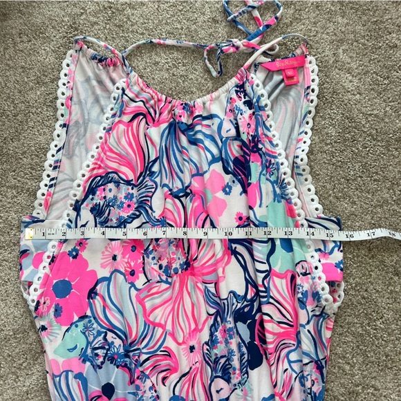 Lilly Pulitzer Romper Dress Floral Size XS Vacation Resort Preppy - Picture 7 of 11